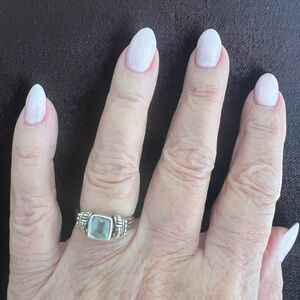 LAGOS Silver and 14k  Gold Ring with Topaz Gemstone